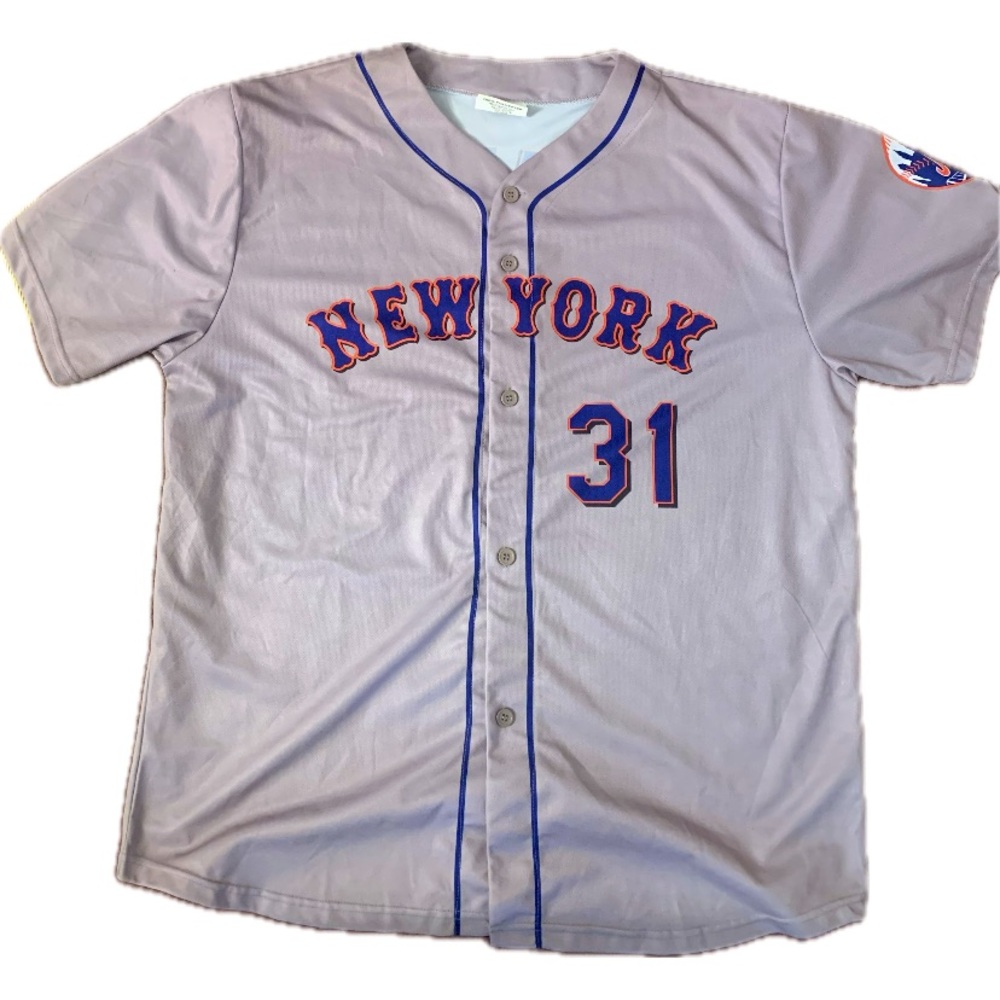 Coyote Promotions New York Mets Mike Piazza #31 Button Jersey Womens Size XXL